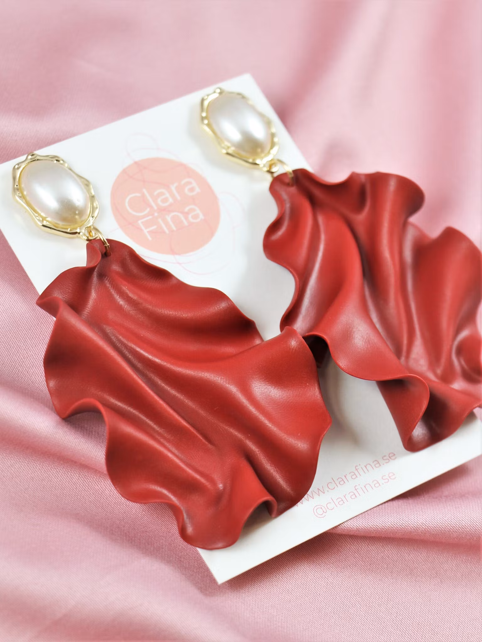 Satin Pearl top röd (matt)