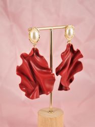 Satin Pearl top röd (matt)