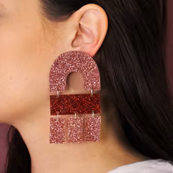 Multi Shape rosa och rött glitter