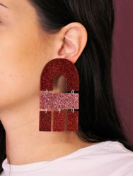 Multi Shape rött och rosa glitter