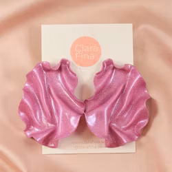 Satin rosa glitter