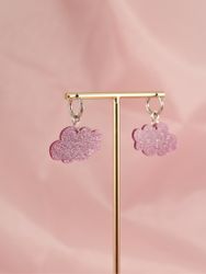 Små rosa glittermoln på ring
