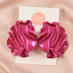 Satin magenta glitter