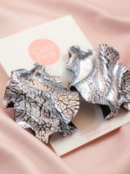 Satin silver och svart krackelerad