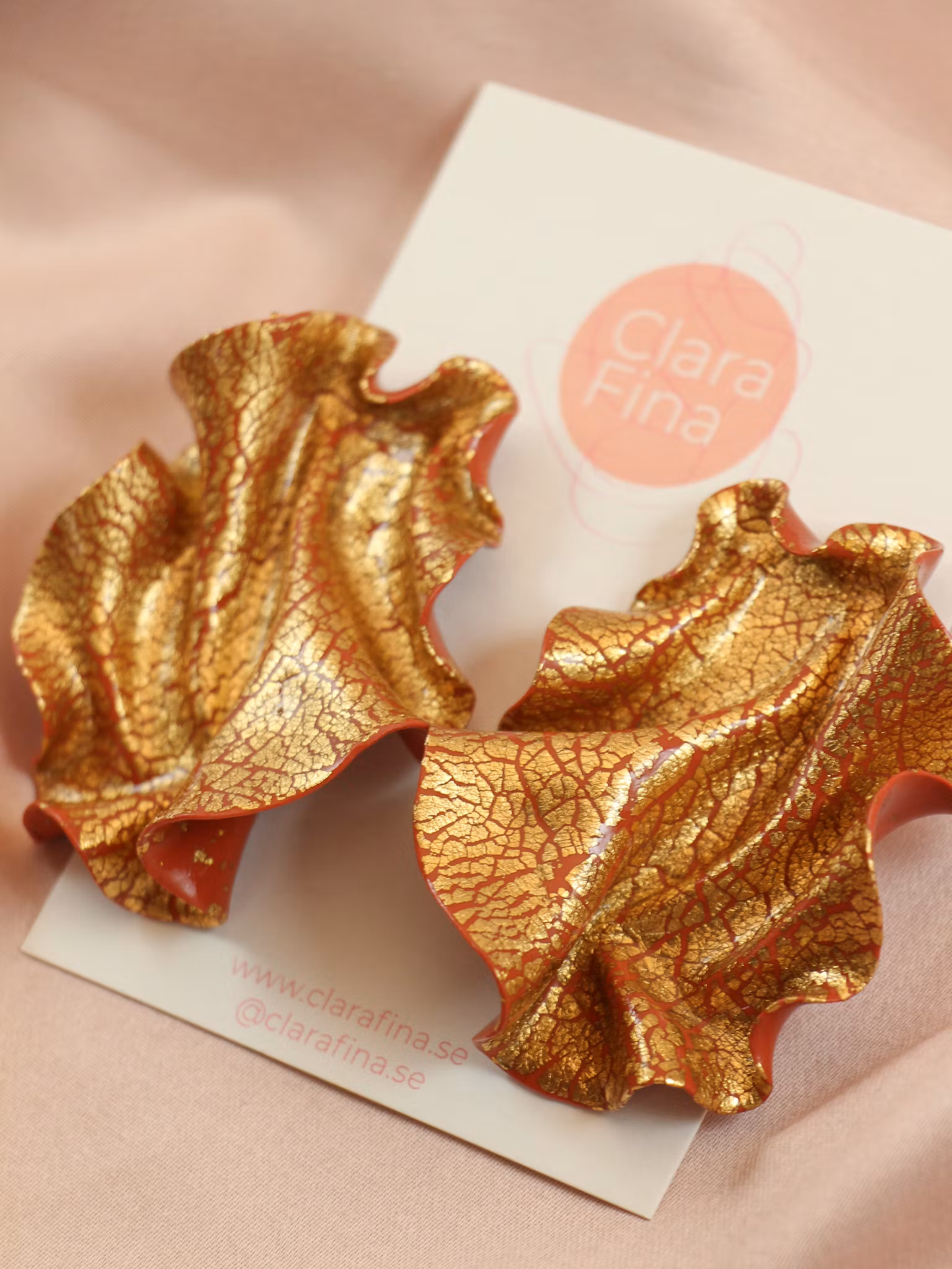 Satin guld och terrakotta  SAMPLE