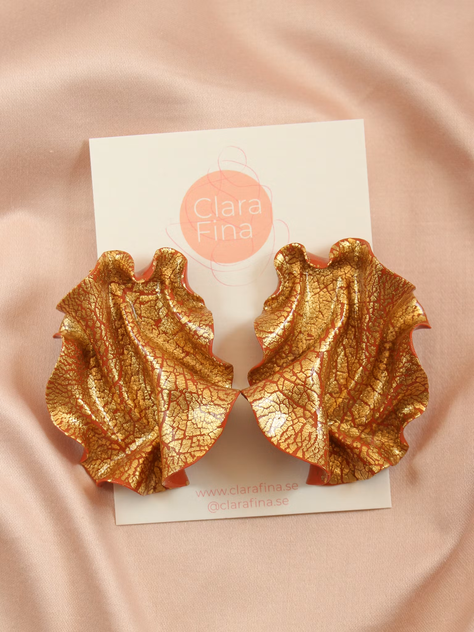 Satin guld och terrakotta  SAMPLE