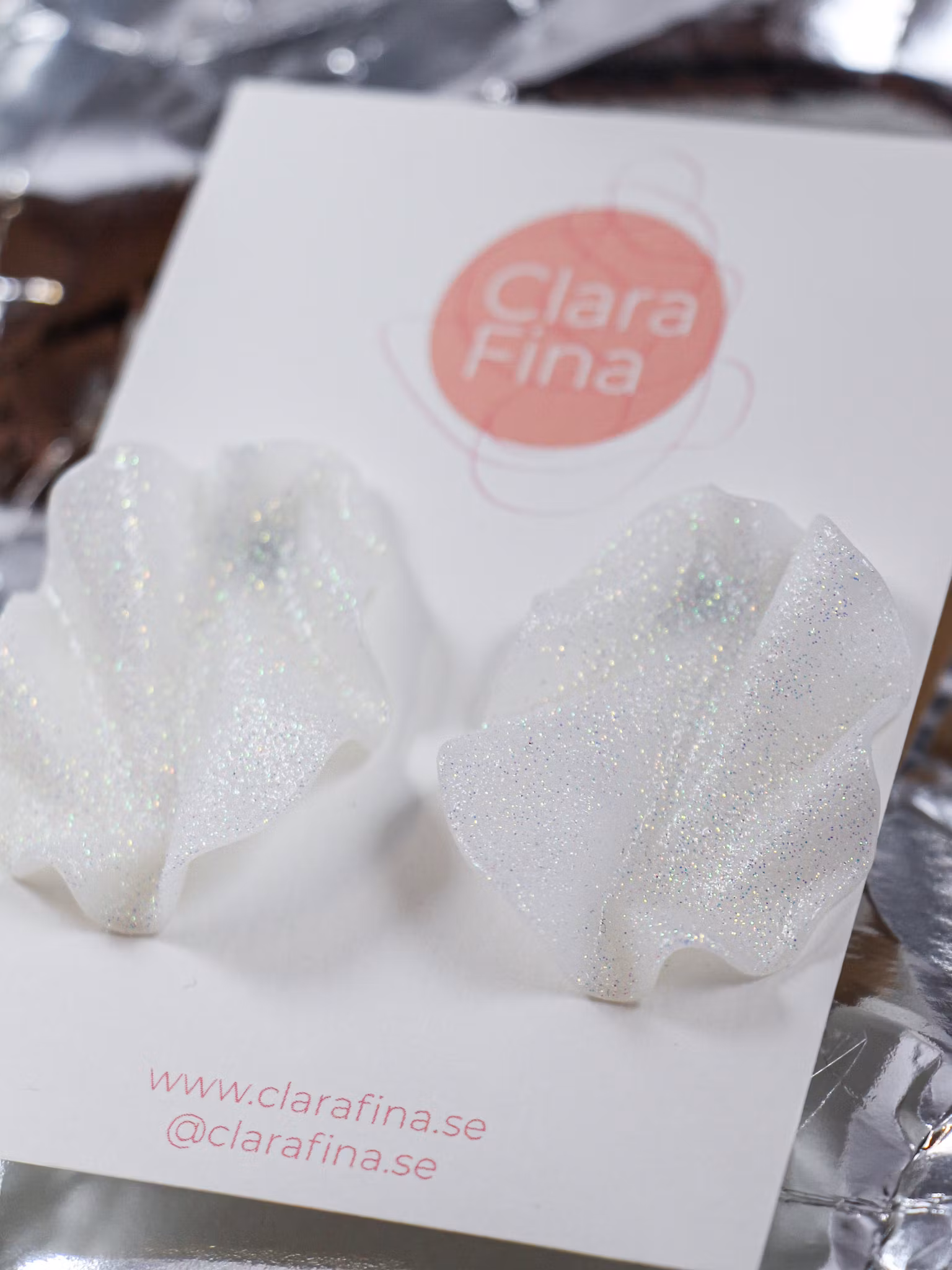 Satin Mini 2.0 vitt glitter