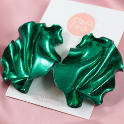 Satin Smaragdgrönt glitter