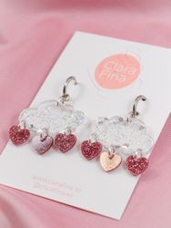 Kärleksskur transparent glittermoln på ring