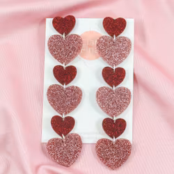 Hjärtensemble Stora rosa, små röda