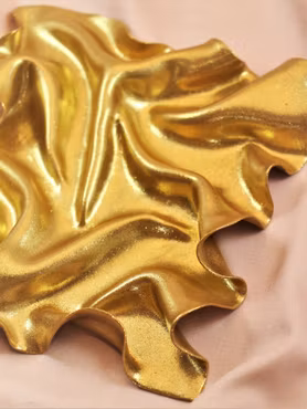 Skulptur Satin Guldglitter