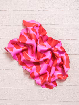 Skulptur Satin Rosa och Röd 01