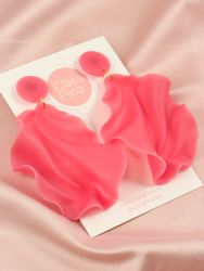 Satin round top rosa transparent