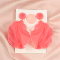 Satin round top rosa transparent