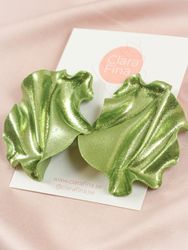 Satin ljusgrönt glitter