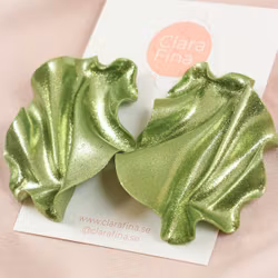 Satin ljusgrönt glitter