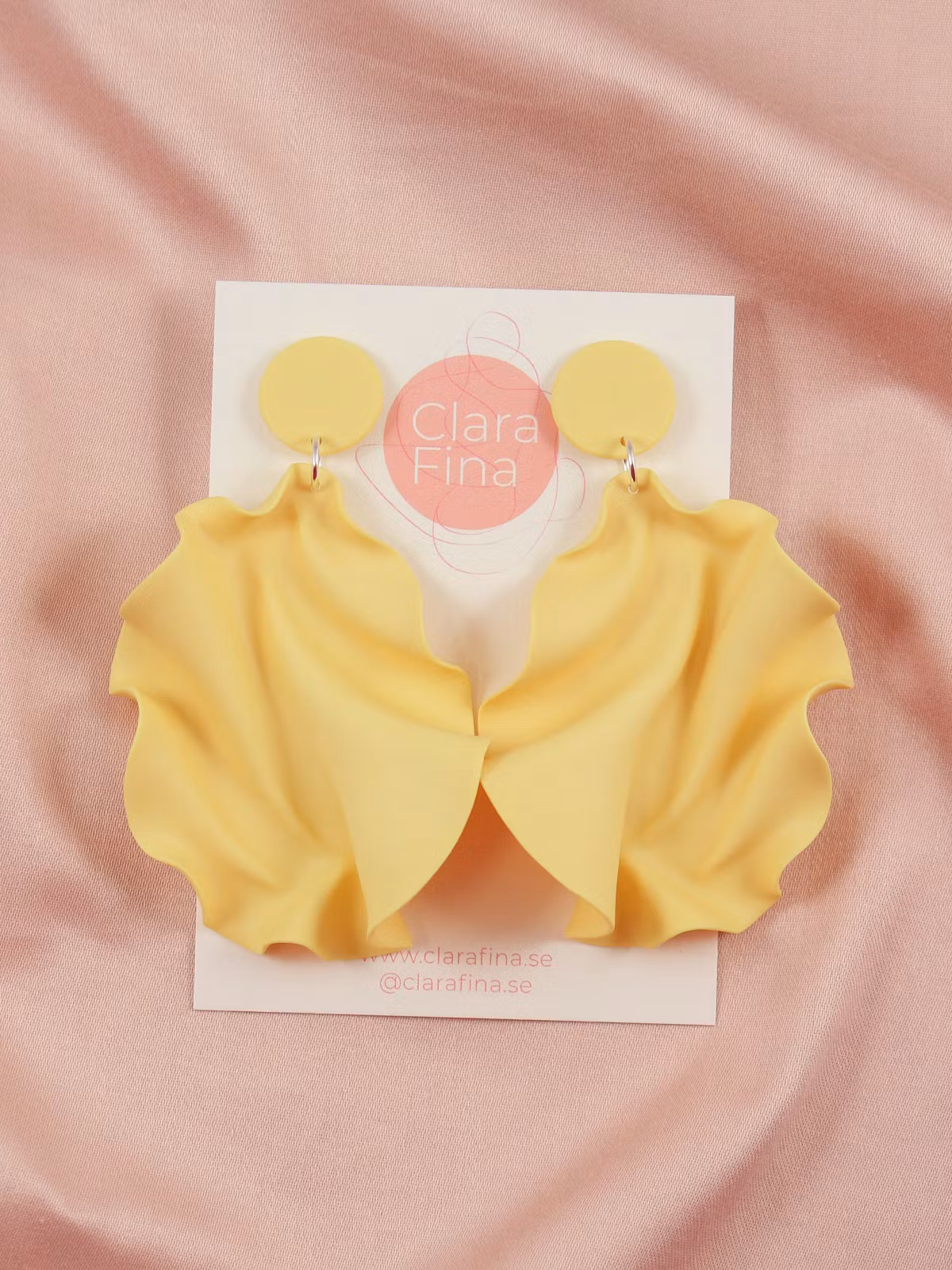 Satin round top ljusgul