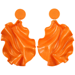 Satin Round top orange glitter