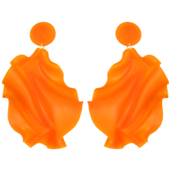 Satin round top orange transparent