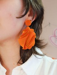 Satin round top orange transparent