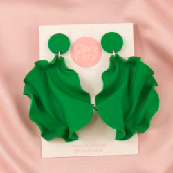 Satin round top klargrön