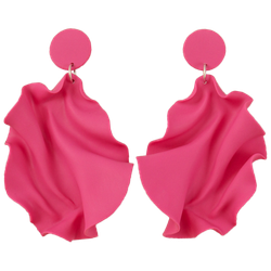 Satin Round top Magenta