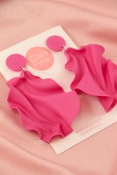 Satin Round top Magenta