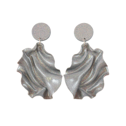 Satin Round top Mini silverglitter