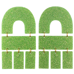 Multi Shape grönt glitter
