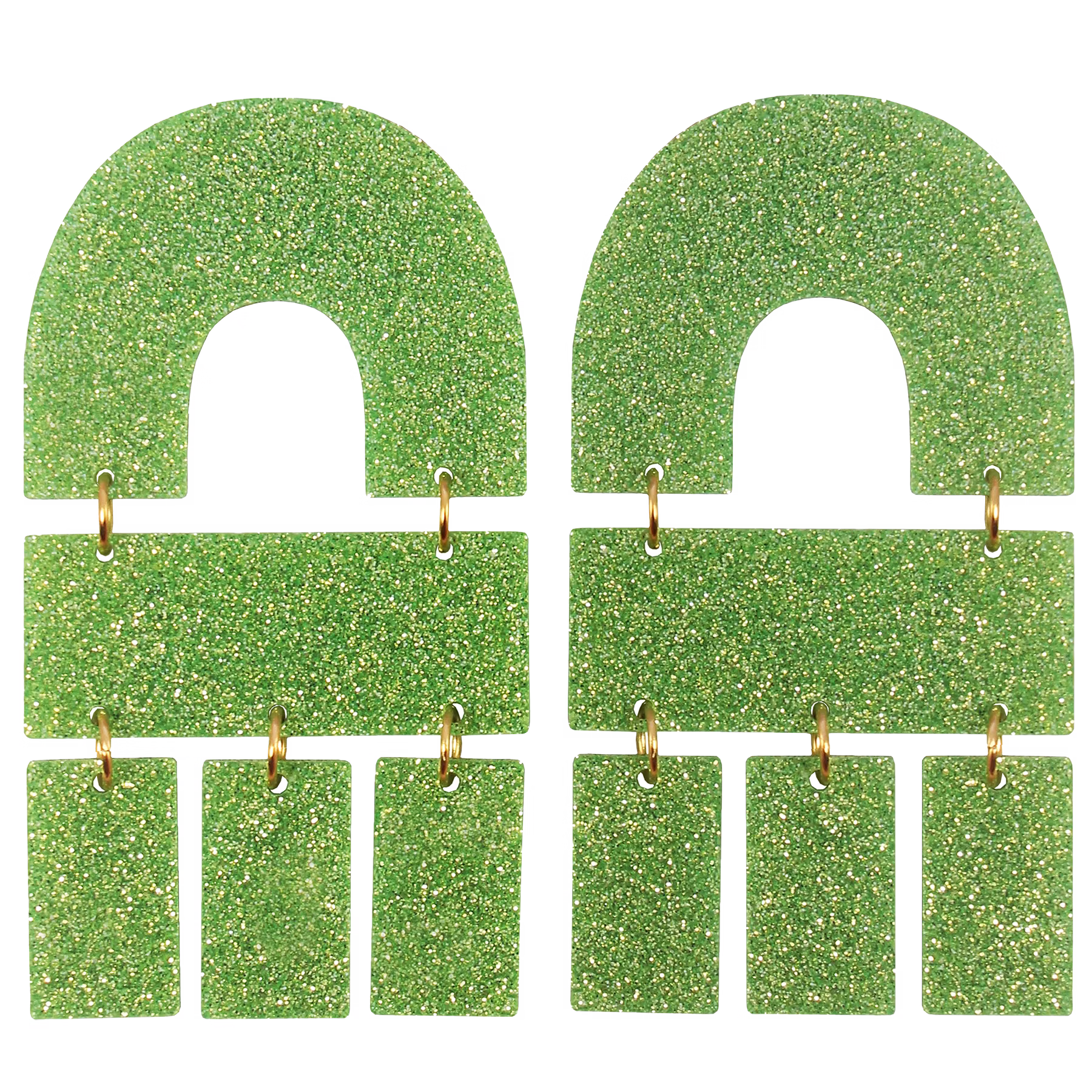 Multi Shape grönt glitter