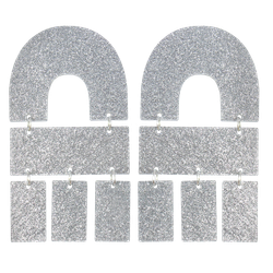 Multi Shape silverglitter