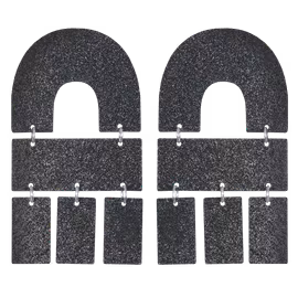 Multi Shape svart glitter