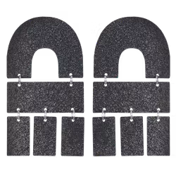 Multi Shape svart glitter