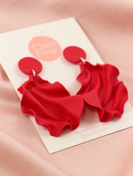 Satin round top MINI klarröd