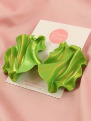 Satin neongrönt glitter