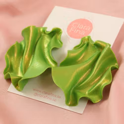 Satin neongrönt glitter