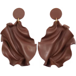 Satin round top mörkbrun
