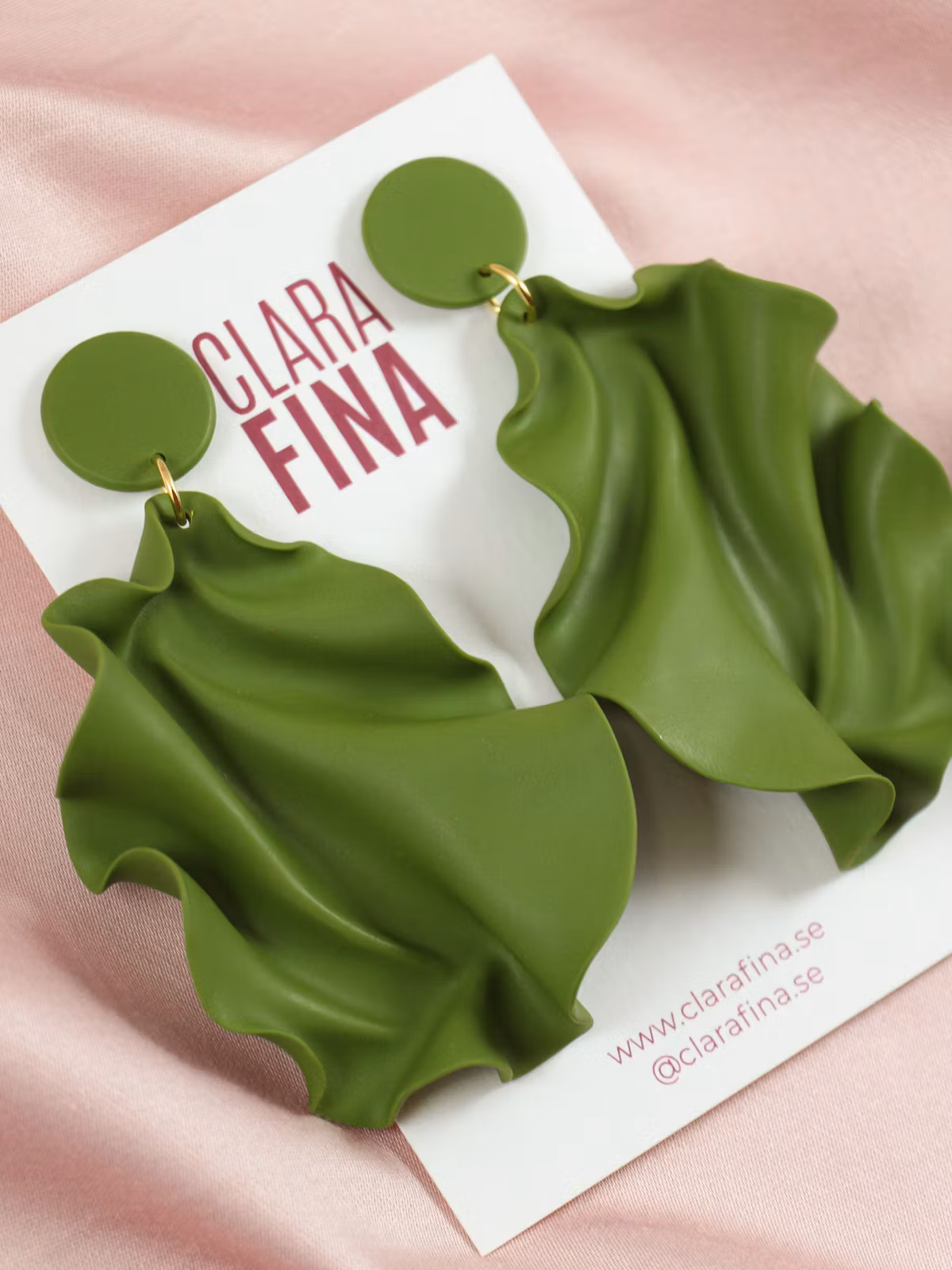 Satin round top olivgrön