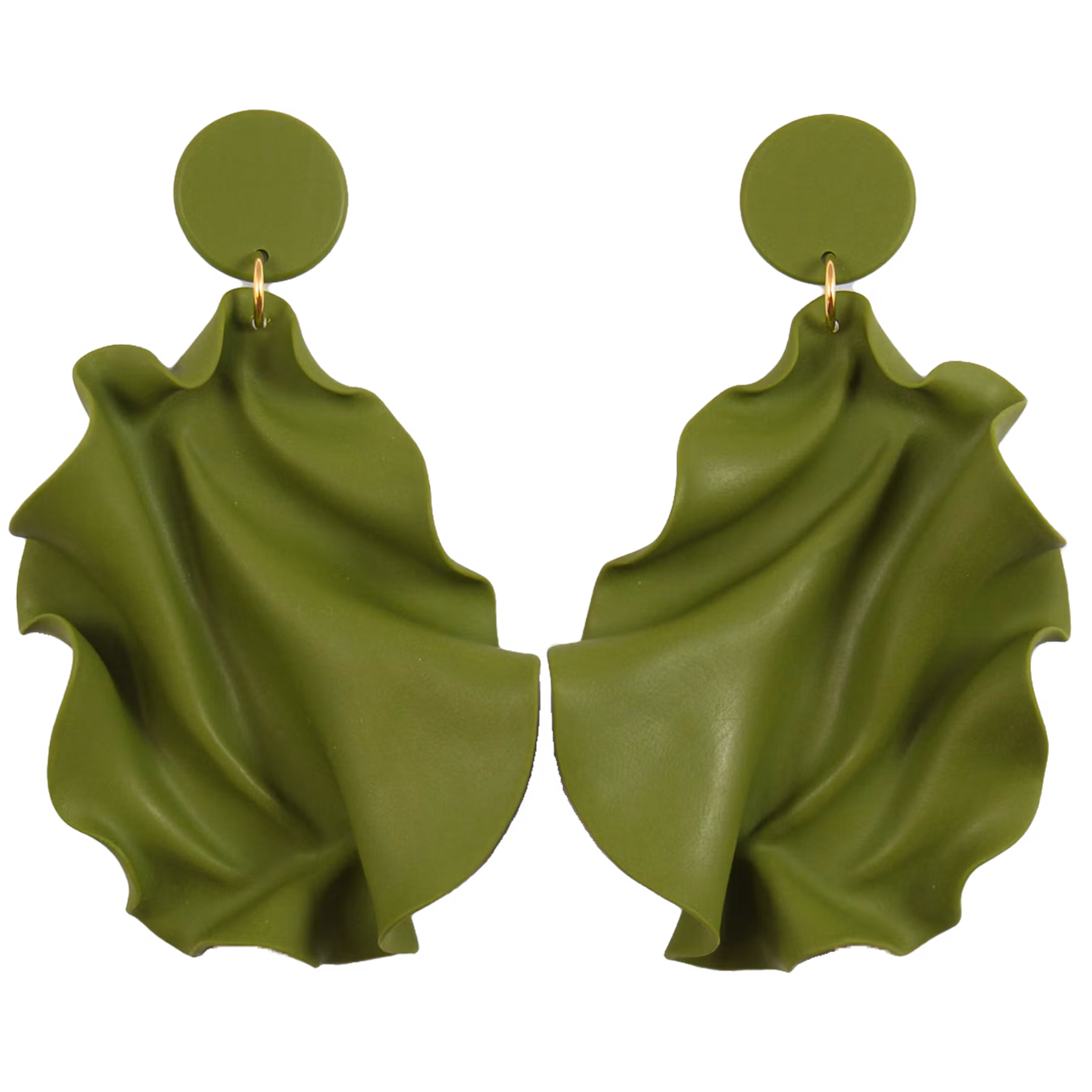 Satin round top olivgrön