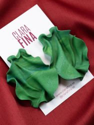 Satin Grön prickig marmorering (reclaimed clay OOAK)