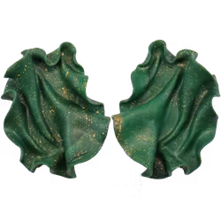 Satin Grön guldig marmorering (reclaimed clay OOAK)