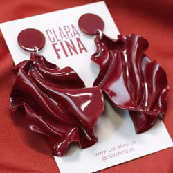 Satin Round top Vinröd blank