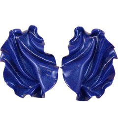 Satin blått glitter