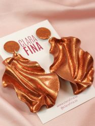 Satin round top kopparglitter