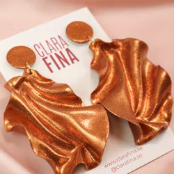 Satin round top kopparglitter