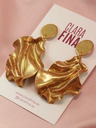 Satin Round top MINI guldglitter