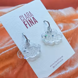 Transparenta glittermoln på ring