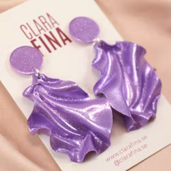 Satin Round top MINI lila glitter