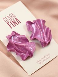 Satin MINI rosa holografiskt glitter