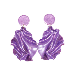 Satin Round top MINI lila glitter